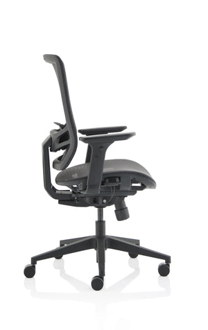 Side view Moray High Mesh Back Office Chair with Arms  in Black
